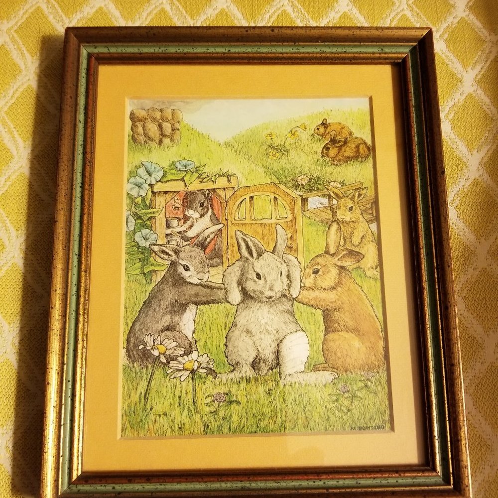Rabbits Helping Rabbits - Wall Hanging